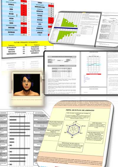 Captura de pantalla del software mostrando gráficas de resultados